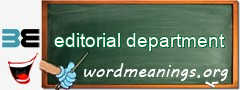WordMeaning blackboard for editorial department